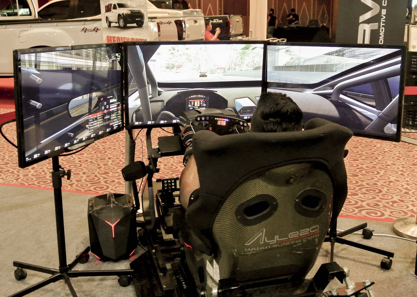 esport seat and steering wheel